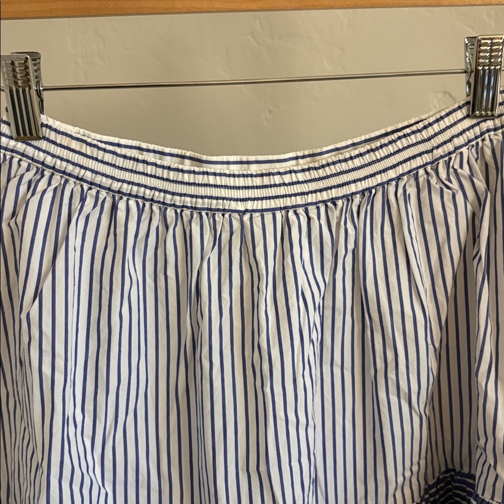 NWT J. Crew Blue and White Ruffle Skirt - Picture 4 of 9